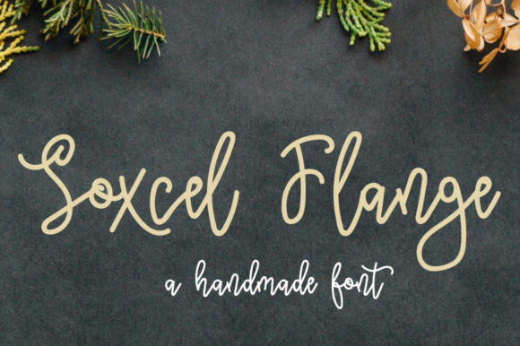Soxcel Flange: A Handwritten Font with Heart